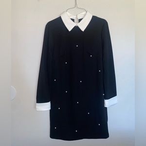 SHEIN Black and White Midi Dress